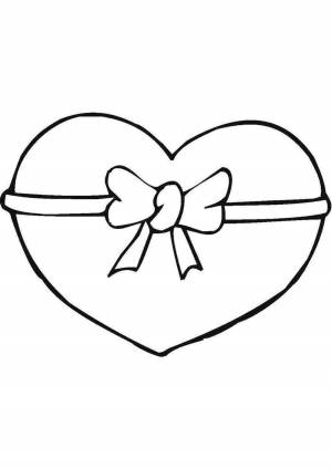 Раскраски, Бантик на сердце