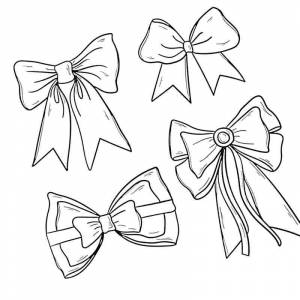 Раскраска Приятный бантик