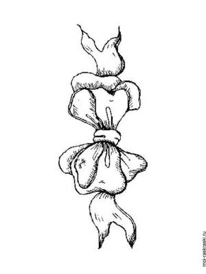 Раскраска Бантики