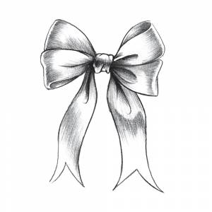 Бантик рисунок карандашом