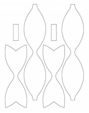 Бант из бумаги, шаблон