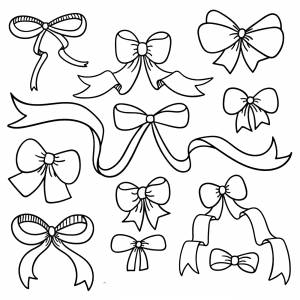 Бантик рисунок трафарет