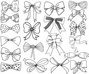 Бантик трафарет