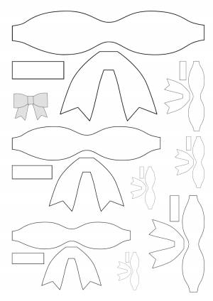 Бант из бумаги трафарет