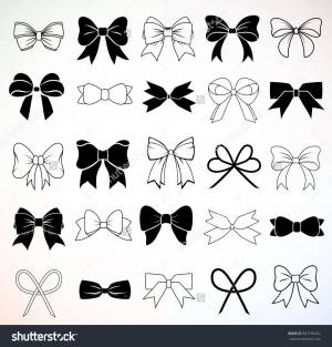 Бантик трафарет