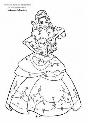 Скачайте  раскраски принцессы Барби