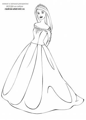 Скачайте  раскраски принцессы Барби