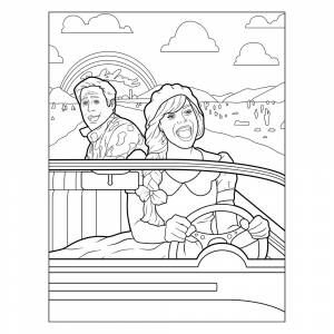 Раскраска Барби и Кен из фильма