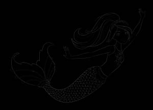 Раскраска Русалка Барби