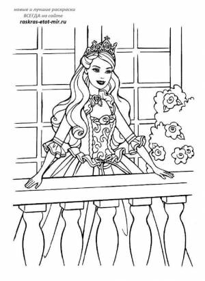 Скачайте  раскраски принцессы Барби