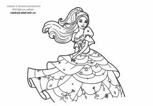 Скачайте  раскраски принцессы Барби