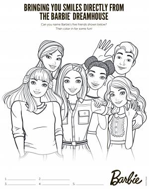 Раскраска Барби Приключения в Доме Мечты