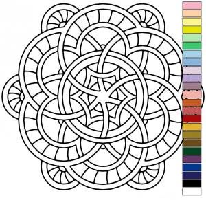 Раскраска-антистресс Узор мандала, 40 х 40 см