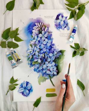 Мастер-класс по рисунку цветов акварелью с Евгенией Щегловой