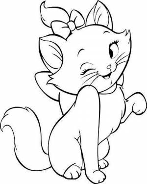 Кошечка мари раскраска