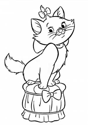 Раскраска Кошка Мари