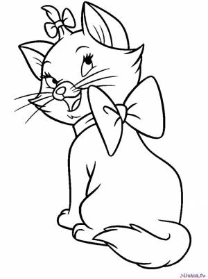 Раскраски кошка Мари