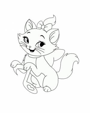 Раскраски кошка мари