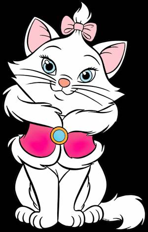 Раскраски кошка мари