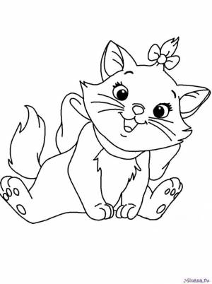 Раскраска кошечка Мари