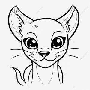 рисунок Раскраска милый котенок в зоопарке для распечатки контурный вектор PNG , рисунок крыла, рисунок кольца, рисунок котенка PNG картинки и пнг рисунок для й загрузки