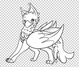 Раскраски Книжка-раскраска Гриффин Гиппогриф Детский, Гриффин, легендарное существо, белый, млекопитающее png