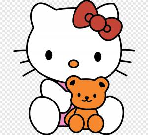 Hello Kitty Книжка-раскраска Котенок Кот рисунок, котенок, любовь, белый png