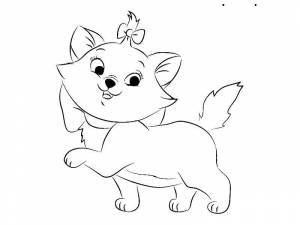 Раскраски Раскраска Кошечка мари коты аристократы, Сайт раскрасок