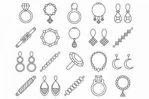 Раскраски Ювелирные украшения