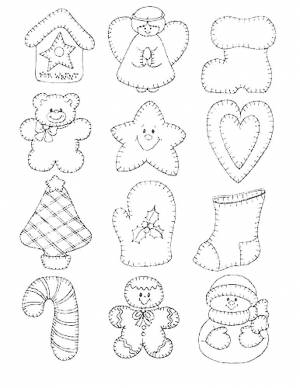 Раскраска Новогодние Украшения