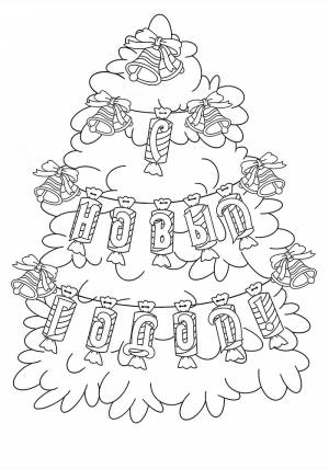 Раскраски Новогодние украшения