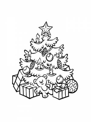 Раскраска Новый год  картинку онлайн