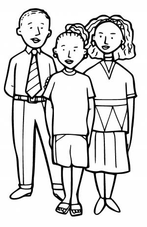 Раскраски Раскраска Семья