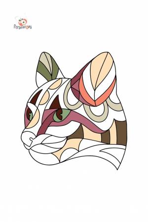 Раскраска антистресс Кошка