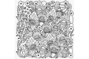 Раскраска Антистресс Волшебный лес