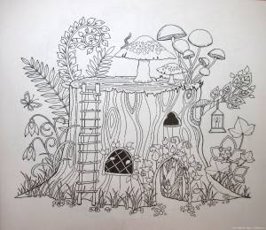 Раскраска волшебный лес