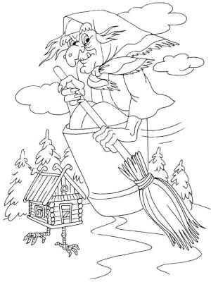 Раскраски Баба Яга
