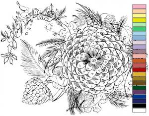 Раскраска-антистресс Шишки, 90 х 100 см