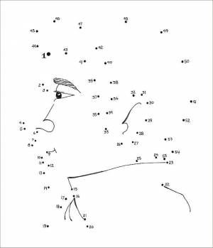 Раскраски Раскраска Нарисуй по цифрам лицо человека раскраски по номерам