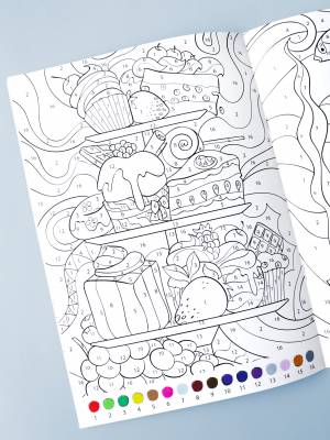 Раскраска антистресс по номерам Удивительный мир