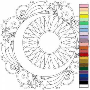 Раскраска-антистресс Ночь, 70 х 80 см