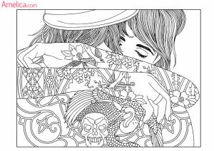 раскраски взрослым антистресс  распечатьAmelica