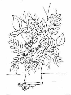 Осенний букет рисунок для раскрашивания