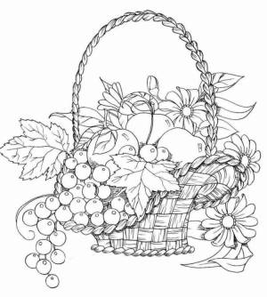 Осенний букет раскраска для детей