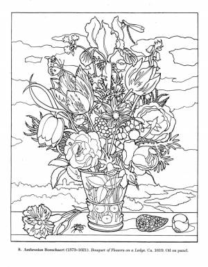 Раскраска осенний букет
