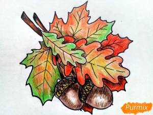 Как нарисовать осенний букет поэтапно 3 урока