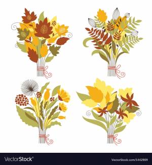 Осенний букет рисунок карандашом