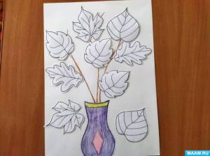 Мастер-класс по рисованию «Букет из осенних листьев» для старших дошкольников