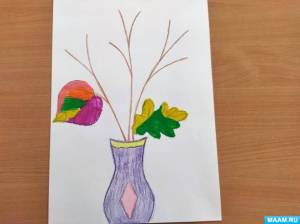 Мастер-класс по рисованию «Букет из осенних листьев» для старших дошкольников