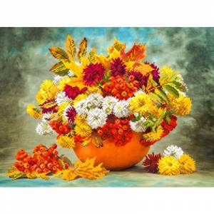 оптом Рисунок на шелке Осенний букет